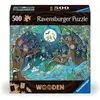 Image de Puzzle en bois rectangulaire de 500 pièces Ravensburger Forêt fantastique Multicolore TU 17516
