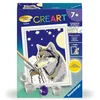 Image de Ravensburger - CreArt Kids 8x12 cm - Numéro d'art - Portrait d'un Loup - Kit de Peinture par numéros - avec Peinture phosphorescente - Dès 7 Ans - 25582 en occasion ou reconditionné
