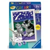 Image de Creart Kids  13x18cm  Chiot Husky Et Son Compagnon Le Chaton