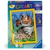 Image de CreArt Kids 18x24cmChat et son compagnon le papillon, Kit de peinture par numéros Numéro d'Art,, Des 9 ans, 25813,