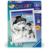 Image de CreArt Kids 18x24cm Doux bisous de Husky, Kit de peinture par numéros Numéro d'Art, Des 7 ans, 25829,
