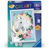 Image de CreArt Kids 18x24cm Licorne fleurie, des 9 ans, Kit de peinture par numéros Numéro d'Art, 25834,
