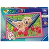 Image de Creart Kids  31x21cm  Labradors Et Tulipes