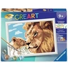 Image de Peinture par numero enfant des 7 ans - CreArt Kids - 18x24 cm - Lion et son bebe