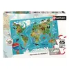 Image de Puzzle Carte du monde des animaux 45 pièces