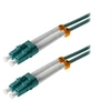 Image de Helos - Cordon de raccordement - LC multi-mode (M) pour LC multi-mode (M) - 7.5 m - fibre optique - duplex - 50 / 125 microns - OM3 - turquoise