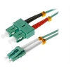 Image de Helos - Cordon de raccordement - LC multi-mode (M) pour SC multi-mode (M) - 5 m - fibre optique - duplex - 50 / 125 microns - OM3 - turquoise