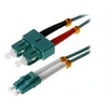 Image de Helos - Cordon de raccordement - LC multi-mode (M) pour SC multi-mode (M) - 20 m - fibre optique - duplex - 50 / 125 microns - OM3 - turquoise