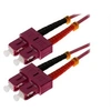 Image de Helos - Cordon de raccordement - SC multi-mode (M) pour SC multi-mode (M) - 1 m - fibre optique - duplex - 50 / 125 microns - OM4 - violet