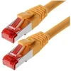 Image de Patchcable s ftp (pimf) cat 6 jaune 0,25m - patchcable avec schmalem knickschutz helos 118006
