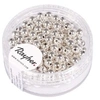 Image de RAYHER 1630222 rundperlen-plastique - 4 mm-Boîte de 150 pièces (Argent)