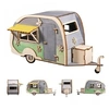 Image de Maquette en bois 3D Caravane à customiser - 36 x 15 x 18 cm