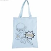 Image de Sac en coton bleu 25 x 20 cm - super-héros