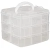 Image de Rayher boite de rangement en plastique avec poignée de transport    transparente pour ranger vos affaires de scrapbooking    box    Ecru, Petit en occasion ou reconditionné