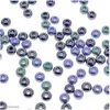 Image de Assortiment de perles à grands trous - Bleu - 6,7 mm - Environ 100 perles