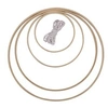 Image de 4 anneaux de bambou et fil de coton à suspendre Ø 12 à 30 cm