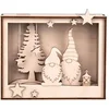 Image de Cadre lutins du père Noël en bois à décorer