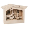 Image de Crèche DIY en bois à monter soi-même 24 x 24 x 6,3 cm