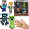 Image de Minecraft Set de figurines en métal Steve Alex Creeper Warden 6 cm