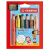 Image de Set de 18 crayons de couleur Stabilo Woody 3 en 1 +Taille-crayon