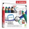 Image de Etui 4 crayons Markdry avec taille crayon et chiffonnette