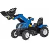 Image de Jeux de voiture - New Holland + Chargeur + Pneus Pneumatiques Rolly Toys Bleu TU 611270