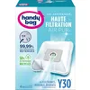 Image de Handy Bag - Sacs aspirateur Y30 x4sacs - Compatibles Moulinex, Rowenta, LG - 99,99% des poussières retenues - Fermeture facile - Filtre anti-allergène - 50% de matériaux recyclés ou renouvelables en occasion ou reconditionné