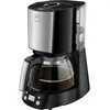 Image de Melitta Enjoy Top 1017-11 Cafetière filtrante avec verseuse en verre, fonction minuteur et capteur d'arômes breveté, arrêt automatique, acier inoxydable, 1,2 l, noir en occasion ou reconditionné