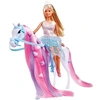 Image de Simba - Princesse et Cheval - Poupée Mannequin 29cm - Robe + Tiare - Accessoires de Coiffure inclu