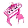 Image de Clavier musical avec microphone rose toy