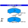 Image de Kit De Plaquettes De Frein, Frein À Disque 13.0460-2901.2 Ate Ate 13.04602901.2 Alfa Romeo;Citroen;Fiat;Peugeot