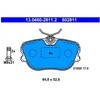 Image de Kit De Plaquettes De Frein, Frein À Disque 13.0460-2811.2 Ate Ate 13.04602811.2 Saab