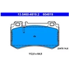 Image de Kit De Plaquettes De Frein, Frein À Disque 13.0460-4819.2 Ate Ate 13.04604819.2 Mercedes-Benz