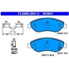 Image de Kit De Plaquettes De Frein, Frein À Disque 13.0460-3841.2 Ate Ate 13.04603841.2 Opel