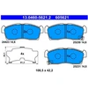 Image de Kit De Plaquettes De Frein, Frein À Disque 13.0460-5621.2 Ate Ate 13.04605621.2 Citroen;Mitsubishi;Peugeot;Suzuki