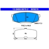 Image de Kit De Plaquettes De Frein, Frein À Disque 13.0460-5619.2 Ate Ate 13.04605619.2 Toyota