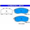 Image de Kit De Plaquettes De Frein, Frein À Disque 13.0460-5716.2 Ate Ate 13.04605716.2 Infiniti;Nissan;Renault;Suzuki