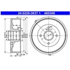 Image de Tambour De Frein 24.0220-3037.1 Ate Ate 24.02203037.1 Dacia;Renault