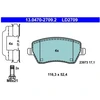 Image de Kit De Plaquettes De Frein, Frein À Disque Ate Ceramic 13.0470-2709.2 Ate 13.04702709.2 Dacia;Lada;Mercedes-Benz;Nissan;Renault