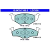 Image de Kit De Plaquettes De Frein, Frein À Disque Ate Ceramic 13.0470-7100.2 Ate 13.04707100.2 Seat;Skoda;Volkswagen