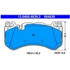 Image de Kit De Plaquettes De Frein, Frein À Disque 13.0460-4839.2 Ate Ate 13.04604839.2 Mercedes-Benz
