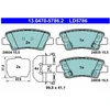 Image de Kit De Plaquettes De Frein, Frein À Disque Ate Ceramic 13.0470-5786.2 Ate 13.04705786.2 Hyundai;Kia;Ssangyong