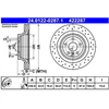 Image de Disque De Frein Ate 24.01220287.1 Mercedes-Benz