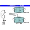 Image de Kit De Plaquettes De Frein, Frein À Disque Ate Ceramic 13.0470-2767.2 Ate 13.04702767.2 Alfa Romeo