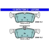 Image de Kit De Plaquettes De Frein, Frein À Disque Ate Ceramic 13.0470-7295.2 Ate 13.04707295.2 Peugeot