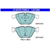Image de Kit De Plaquettes De Frein, Frein À Disque Ate Ceramic 13.0470-7296.2 Ate 13.04707296.2 Bmw