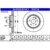 Image de Disque De Frein Ate 24.03230114.1 Chevrolet;Opel;Saab;Vauxhall