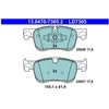 Image de Kit De Plaquettes De Frein, Frein À Disque Ate Ceramic 13.0470-7305.2 Ate 13.04707305.2 Citroen