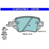 Image de Kit De Plaquettes De Frein, Frein À Disque Ate Ceramic 13.0470-2790.2 Ate 13.04702790.2 Audi;Seat;Skoda;Volkswagen
