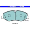Image de Kit De Plaquettes De Frein, Frein À Disque Ate Ceramic 13.0470-4884.2 Ate 13.04704884.2 Mercedes-Benz